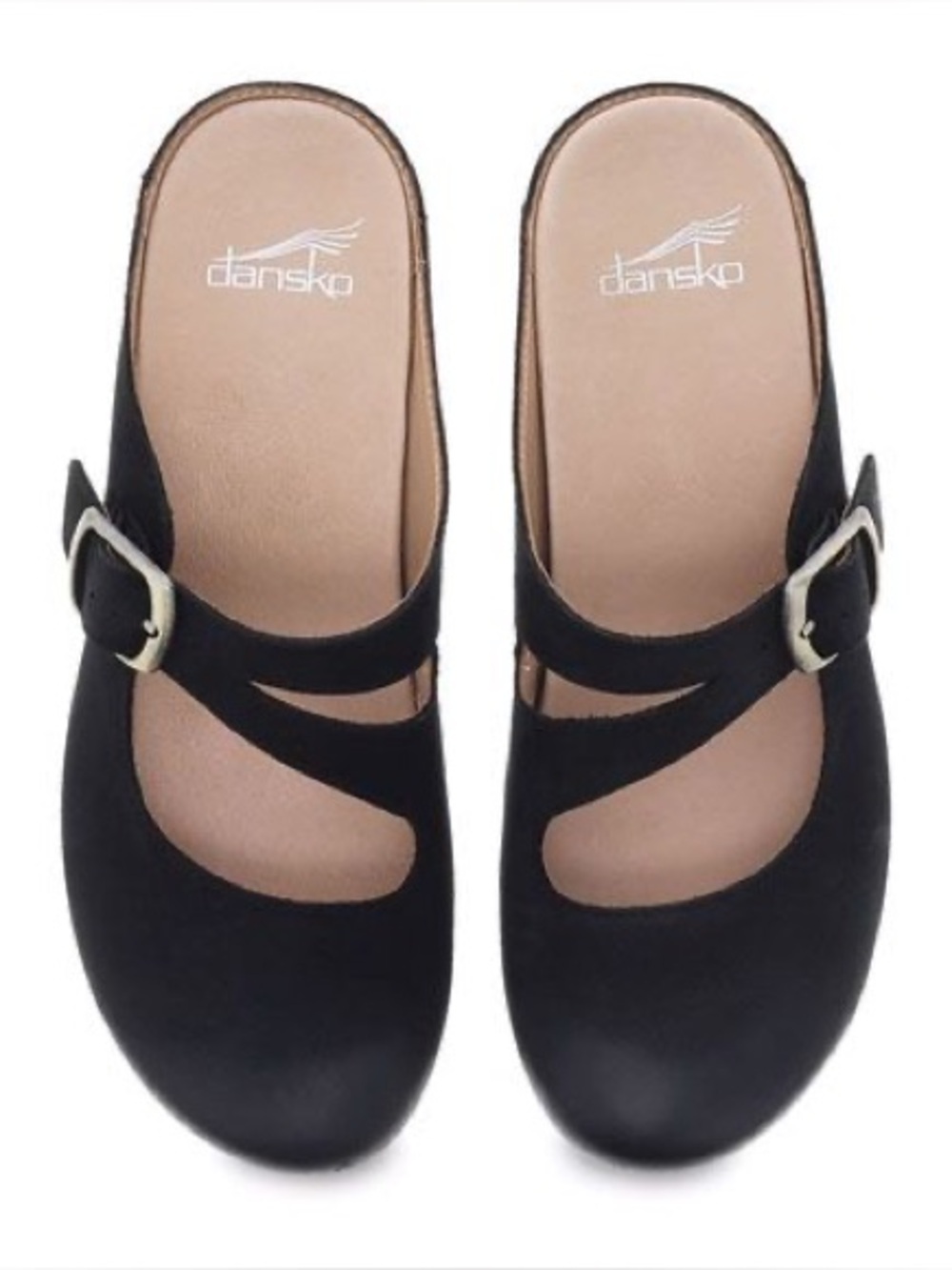 Dansko Britney Mary-Jane Black Burnished Nubuck Sz 10-10.5